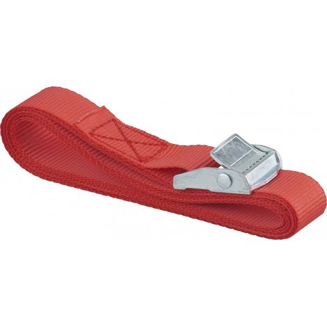 Cinghia di serraggio, 2,5m con fibbia autobloccante, rosso - THIRARD