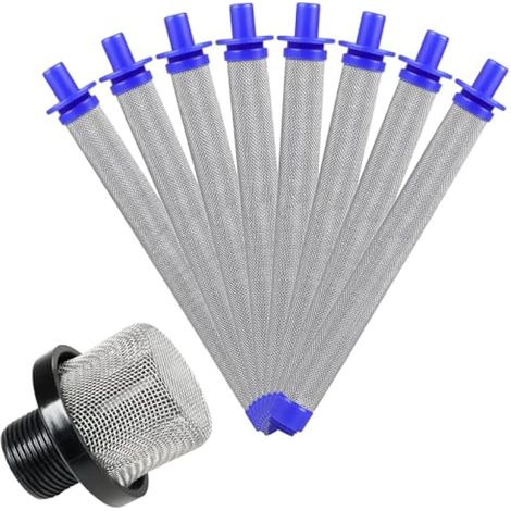 Ensemble de filtres de rechange pour pulvérisateur de peinture sans air, 1 filtre d'entrée 288716 de 1,9 cm et 8 filtres pour pistolet pulvérisateur 288749, compatibles avec les pistolets à peinture (1/5)