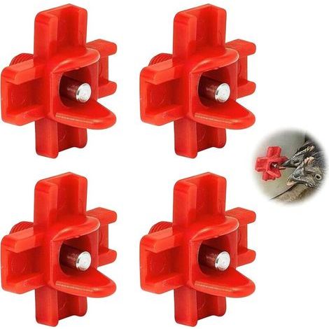 Abreuvoir Automatique pour Tétine, Tetine Abreuvoir Poule, Abreuvoir pour Poulets Deau, Abreuvoir pour Poules à Gouttes, Buveurs d'Eau de Poulet en Plastique, pour Poulet Oiseau Caille 4 Pièces H108 (1/5)