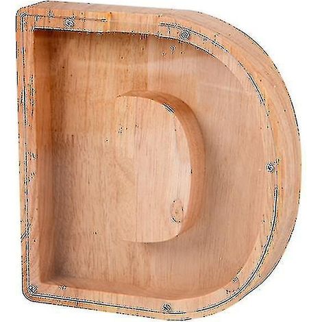 Sparschwein aus Holz mit dem Alphabet - Kindersparschwein