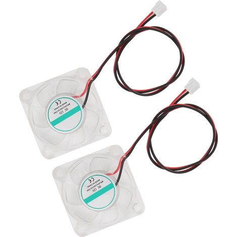 Ventilateur 3D LED 2 pièces 4010 Roulement Hydraulique Radiateur Mini Refroidissement pour Hotend V6 12V (1/5)