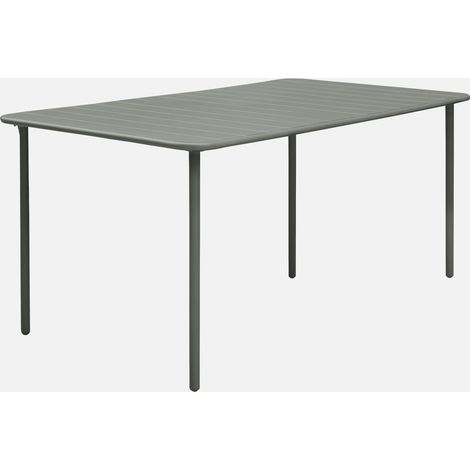 Mesa de jardín bistró de acero, 6-8 plazas, 160cm
