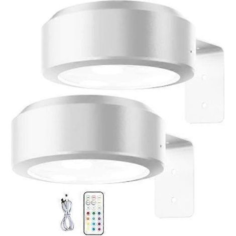 Ecleanfy - Lampe murale sans fil pour tableaux avec télécommande, intensité variable, alimentée par piles, 13 couleurs RGB réglables - Idéale pour la peinture (1/5)