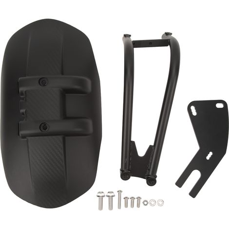 Cryfokt Bavette garde-boue arrière pour moto, noir absorbant les chocs, longue durée et forte résistance, pour moto, Cryfoktbv763zon9r
