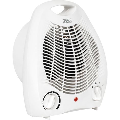 TEESA HEIZLÜFTER TSA8025 3 FUNKTIONEN, 2 HEIZSTUFEN (1000 W, 2000 W, EINSTELLBARES THERMOSTAT, SCHUTZ GEGEN SU