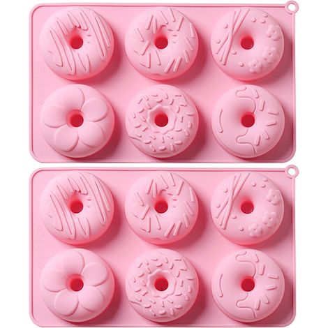 Molde De Silicona Para Donuts - Resistente A Temperaturas De -40 °F A 410 °F - Ideal Para Pasteles Al Vapor, Chocolates Y Postres - 1 Unidad (1/5)