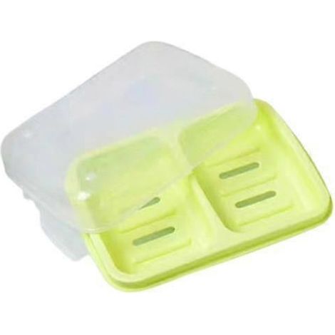 Boîte à savon de voyage en plastique, lot de 2, porte-savon portable avec couvercle (1/5)