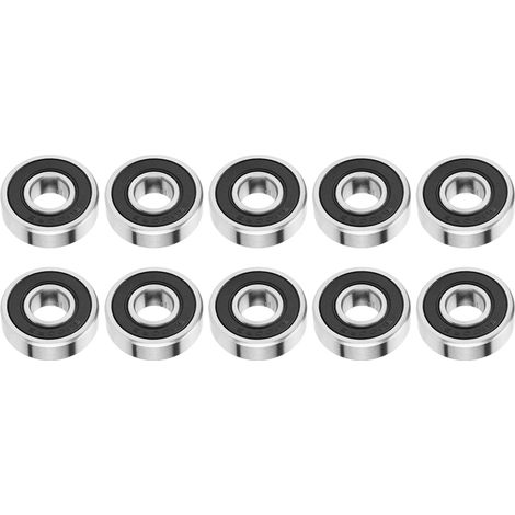 10 roulements à billes à gorge profonde étanches en caoutchouc 6000-2RS, 10 mm x 26 mm x 8 mm