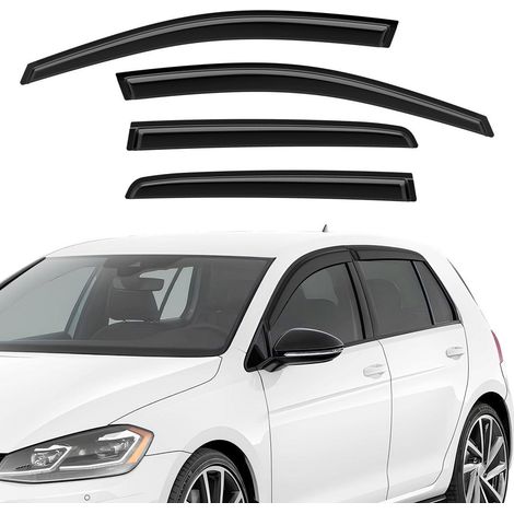 Windabweiser für VW Golf 7 VII 2014-2020, 4 Stück, Schwarz, Tape-On (1/5)
