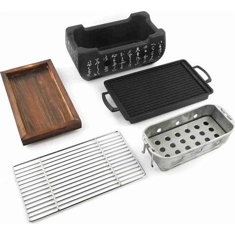 Four rectangulaire, cuisine japonaise, poêle à charbon, barbecue, réchaud à alcool (1/3)