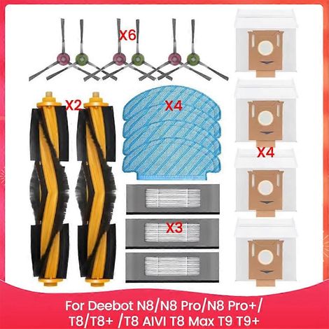 Filtre pour aspirateur brosse pour aspirateur Filtre de brosse pour aspirateur filtre de Accessoires N8 Pro Pro+ T8 T8+ Max T9 T9+ Robot Aspirateur Brosse Filtres (1/5)
