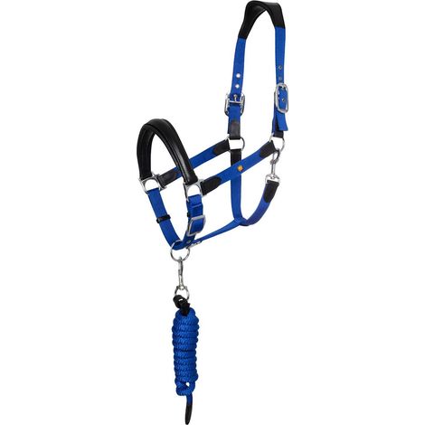 full, Nero e Royal: Cavezza ergonomica per cavalli modello Lani con inserti in cuoio