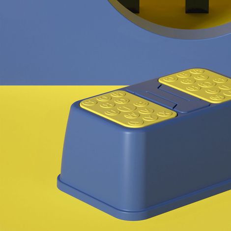 Marchepied de toilette en plastique antidérapant et robuste, anti-basculement, pour bébés et enfants, bleu, 1 couche (1/5)