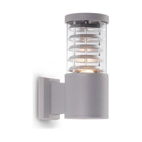 Applique Moderna Tronco Alluminio Grigio 1 Luce E27 (1/2)