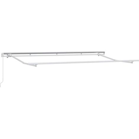 Cadre d'auvent Blanc 4 x 2 m Métal