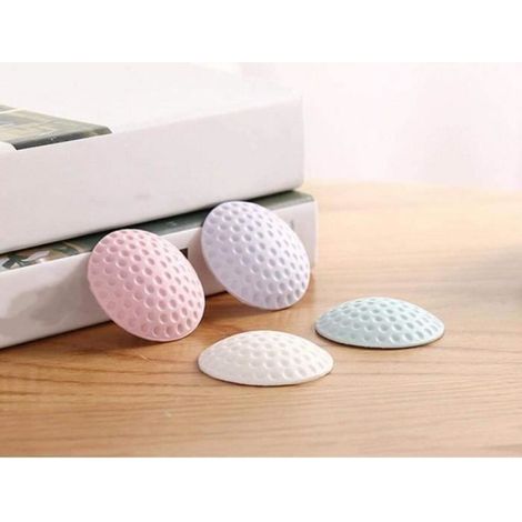 Bloque Porte Protecteur de Silicone Autocollant, Boutée de Porte Adhesive,Door Stopper,Pare-Chocs de Poigné,Protecteur poignée,4PCS (1/4)