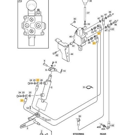 RACOR HIDRAULICO 90-3/16 ORIGINAL STIGA - 1137-0193-01