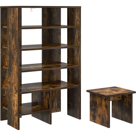 Maison Exclusive - Armario Zapatero 2 pcs Roble ahumado Madera de