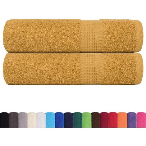 Serviettes de bain FROGN 2 pcs doré 100x150 cm 360 g/m²