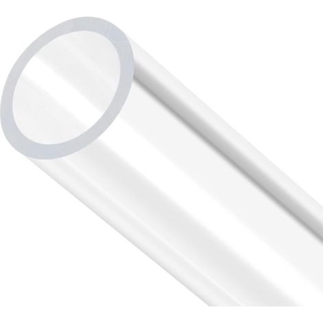 Transparent Acrylique Tuyau Rigide Rond Tube, pour Aquarium, Artisanat, Éclairage Tube - 13mmx15mm/12" (1/5)