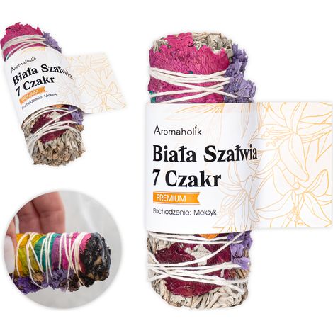 Incenso naturale alla salvia bianca, 7 chakra, grande mazzo purificante