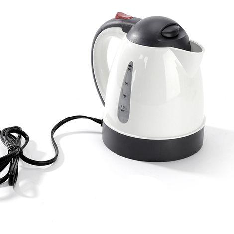 Bouilloire électrique de voiture 1000mL 12V 150W allume-cigare Portable pour voyage voyage blanc