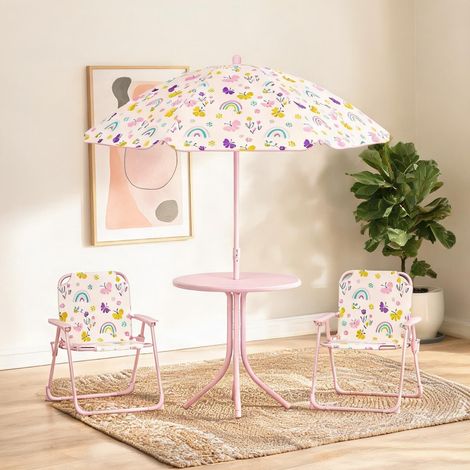 Ensemble table et chaises enfant coloris rose 49,5 x 49,5 x 50 cm (1/5)