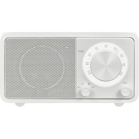 Sangean wr-7  white matte analogico desktop radio fm bluetooth batteria ricaricabile agli ioni di litio