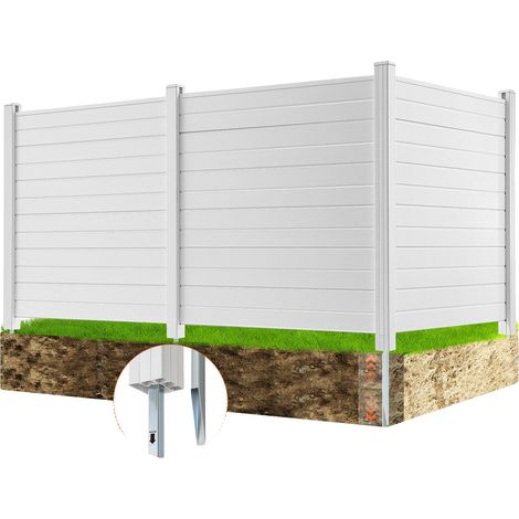 Paneles de valla de vinilo de 48" de ancho x 48" de alto, kit de mosquitera de 2 paneles, estilo de tres lados, placa de sellado horizontal. (1/2)