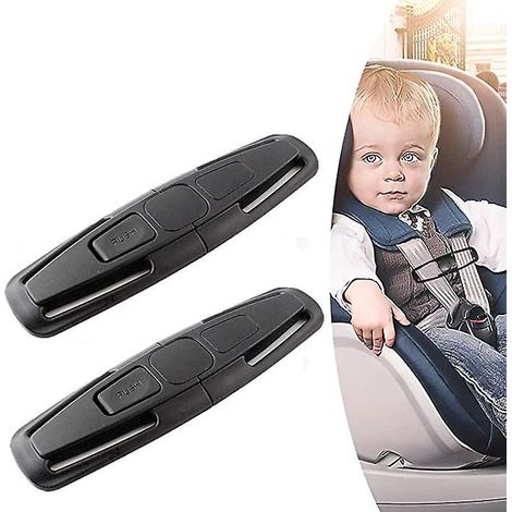 2 Paquets De Ceintures De Scurit Pour Voiture, Boucles De Ceinture De Scurit (noires), Clips De Sangle, Boucles De Ceinture De Scurit Pour Bb (1/5)