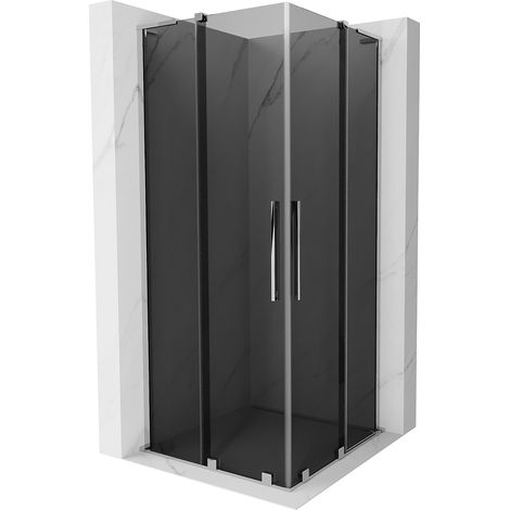 Mexen Velar L Duo Schiebeduschkabine 100 x 100 cm, Graphit, Chrom - 871-100-100-02-43-01 (1/5)