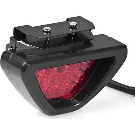 Feu Stop Triangulaire de Voiture, Style DRL Rouge 12 LED Arrière, Feu Stop Antibrouillard Triangulaire, Lampe de sécurité pour Moteur de Voiture (comme montré) (1/5)
