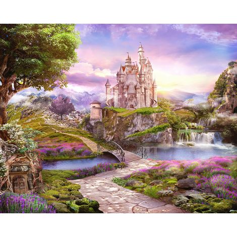 Papier peint panoramique Enfants - Château Enchanté - 130 cm x 104 cm (1/2)