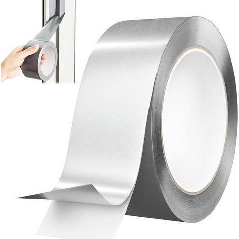 Scotch Aluminium Haute Temperature,Ruban Adhésif en Aluminium,50mm x 20m Ruban Adhésif Aluminium,Ruban Métallique Très Résistant