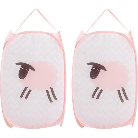 cestas de ropa sucia, plegables, de malla transpirable, de acero galvanizado, desplegables, para dormitorio y juguetes. (1/5)
