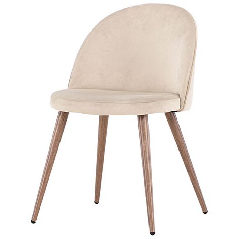 Velvet Esszimmerstuhl Velours beige.