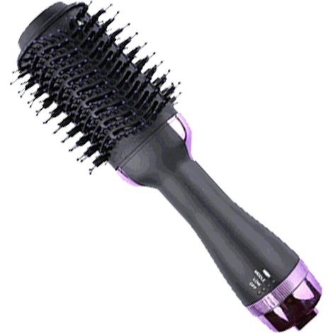 Brosse séchoir à air chaud, brosse coiffante et volumisante, brosse sèche-cheveux à ions négatifs en céramique, sèche-cheveux et coiffeur tout-en-un (1/5)
