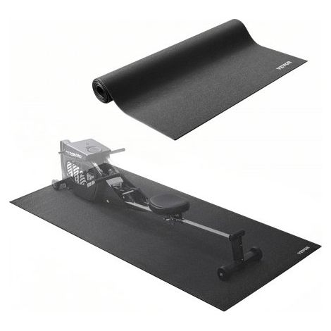 Laufbandmatte für Teppichboden Bodenschutzmatte (760 x 1525 mm) für Sportgeräte 6 mm dick, Trainingsgerätematte für Laufbänder Heimtrainer Liegeräder, hochdichter PVC-Bodenschutz (1/5)