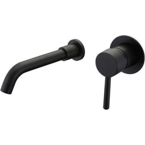 Grifo monomando lavabo empotrado BRAMPTON negro mate