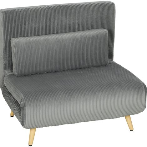 3-in-1 Schlafsessel 90x60x103 cm Polyester dunkelgrau platzsparend – MEUBLIV (1/5)