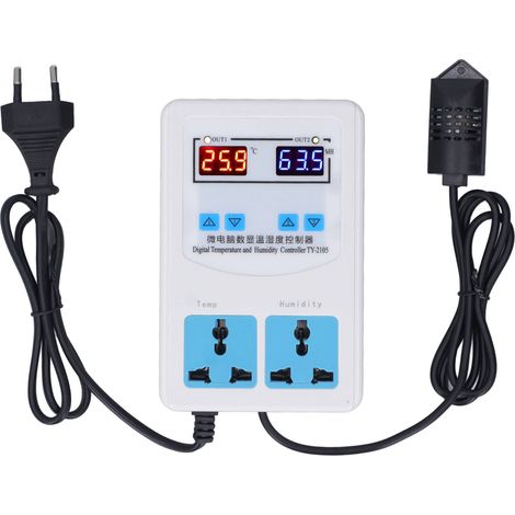 Contrôleur d'humidité de la température-20 60 ℃ 0 100.0% HR, affichage LCD, Thermostat d'humidité AC (1/5)