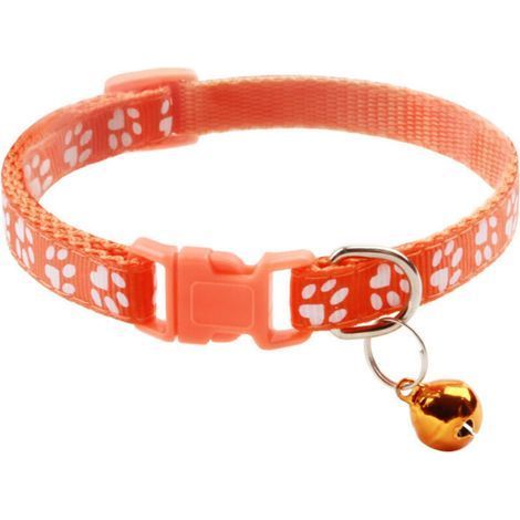 Leopard Print Cat Collar, Adjustable Pet Collar with Bell Safety Buckle (1/4)