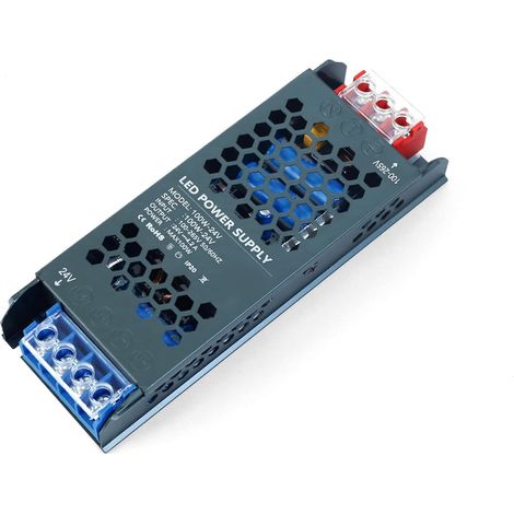 Transformateur 220V 24V 100W 4,2A LED Transfo, Extra Fin Driver Adaptateur Alimentation 220V AC à 24V DC Adapter Constante Alimentation Basse Tension pour LED Bande Lumineuse (1/5)