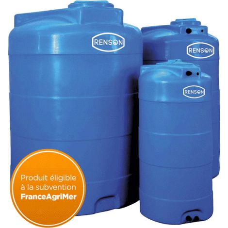 Cuve stockage verticale d'eau en PE 1000 Litres RENSON (1/2)