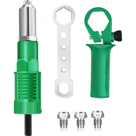 Adaptador para taladro eléctrico de 2,4 a 4,8 mm - Cabezal para remachar - Remachadora inalámbrica (1/5)