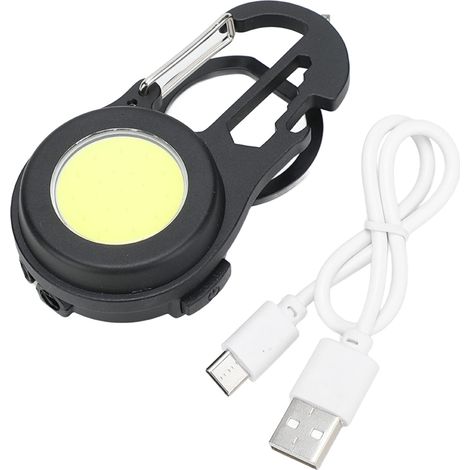 Mini torcia portachiavi COB – cavo USB Type-C – portatile – multifunzionale – per esterni (1/5)