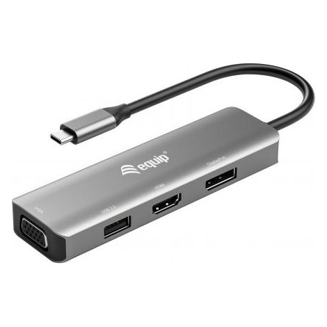 Equip 133485 adattatore grafico USB 3840 x 2160 Pixel Nero, Argento (1/4)