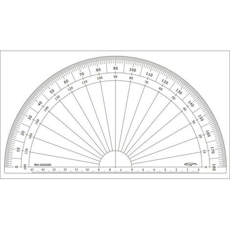 Graphoplex - Rapporteur 1/2 cercle degrés Ø 20 cm