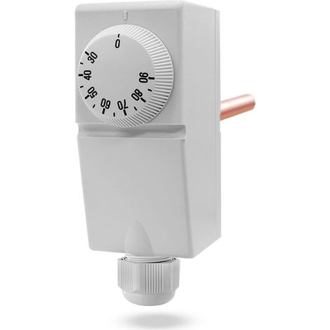 Termostato elettromeccanico ad immersione, regolabile da 30 a 90oC, lunghezza 10 cm (1/3)