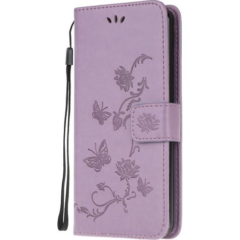 Funda tipo libro para Samsung Galaxy M21, Mariposa, morado (1/4)
